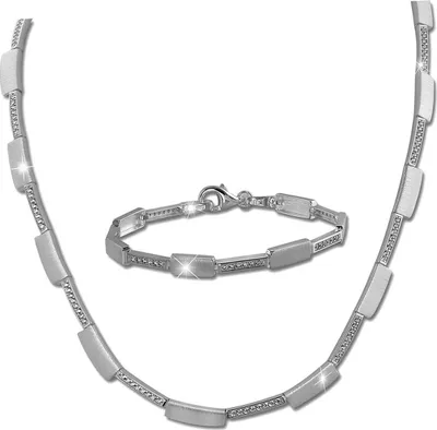 Produktbild von SilberDream Collier Armband Damen Sterling Silber Zirkonia Schmuck-Set D2SDS454W