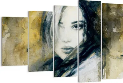 Produktbild von Bild auf Leinwand - Leinwandbild - Frau Gesicht Lippen - 150x100cm - Wand Bild - Wanddeko - Leinwanddruck - Bilder - Kunstdruck - Wanddekoration - Leinwand bilder - Wandkunst - EG150x100-4053