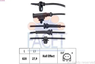 Produktbild von FACET ABS Sensor Raddrehzahl für TOYOTA AYGO (WNB1, KGB1) 21.0135