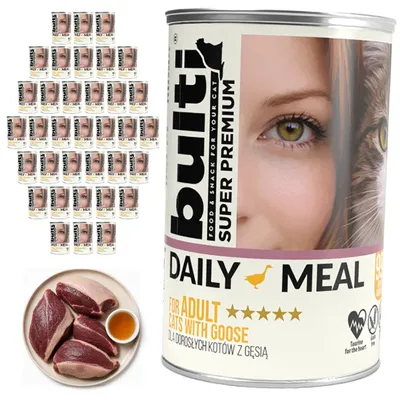 Produktbild von BULTI | Katzenfutter Gans - Katzenfutter nass Set 36x400g Dose - Katzenfutter Gans fur Katze