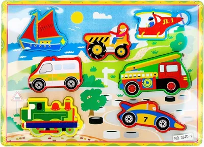 Produktbild von Rappa 059795 Puzzle 3D Holzpuzzle Fahrzeuge für Kinder ab 3 Jahren