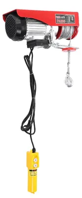 Image de Elektrozug PA800 - Treuil de levage - Hauteur de levée de 20 mètres - Capacité de charge de 400/800 kg - Télécommande filaire - Moteur de 1,3 kW - 220 V - Rouge