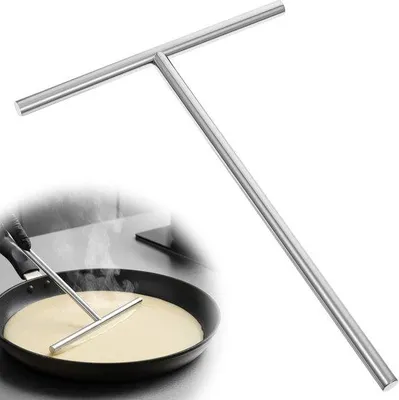 Immagine prodotto di Distributore per crêpes, 26 x 18,5 cm, acciaio inossidabile, manico lungo, distribuzione uniforme dell'impasto, ideale per crêpes e frittelle