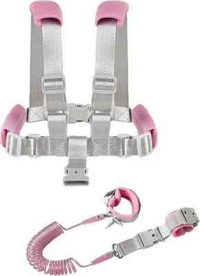 Produktbild von Sicherheitsgurt für Babyschuhe - Wanderrucksack für Kleinkinder - Sicherheitsgurt für Pulschalter - rosa - 2 Meter.