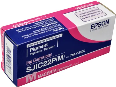 Produktbild von Epson SJIC22P(M): Ink cartridge for ColorWorks C3500 (Magenta), Magenta, Tinte auf Pigmentbasis, 32,5 ml, 1 Stück(e)