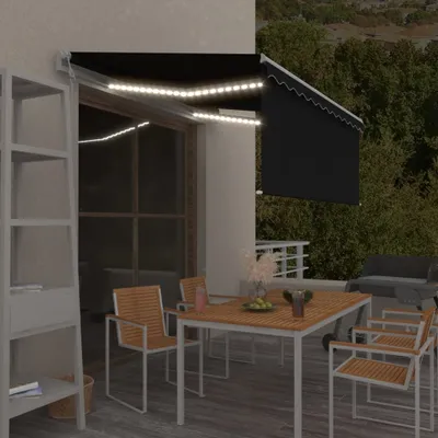 Immagine prodotto di Maison Exclusive - Tenda da sole automatica con tapparella, sensore di vento a LED, 3x2,5 m, antracite