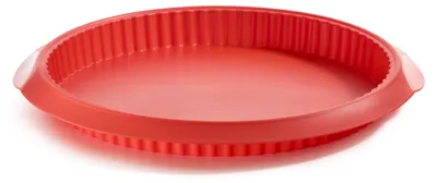 Zdjęcie produktu dla Forma do quiche Lékué, silikonowa, czerwona, 28 cm