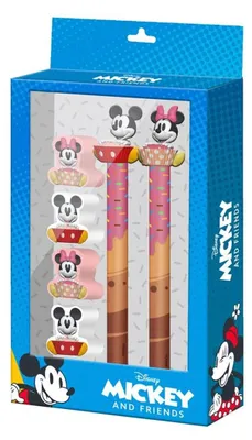 Obrázek produktu pro Sada propisek a tužek Disney Mickey & Minnie + 4 gumy