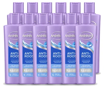 Imagen del producto de 12 champús Andrélon Anti-caspa - 250 ml - Paquete económico - 12 unidades