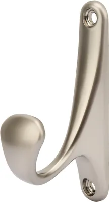 Imagen del producto de Gancho de pared metálico individual para colgar en la puerta del baño, ideal para colgar ropa, sombreros o abrigos (color champán)