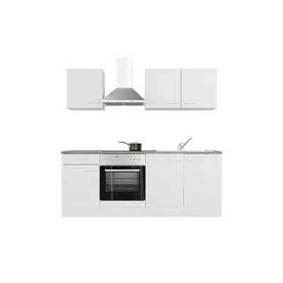 Produktbild von Küchenzeile mit E-Geräten - 210 cm breit - Weiß – Toska