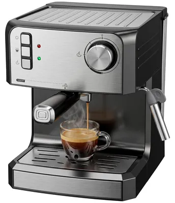 Productafbeelding van HOMCOM espressomachine, koffiemachine met melkopschuimer, 1,6 liter waterreservoir
