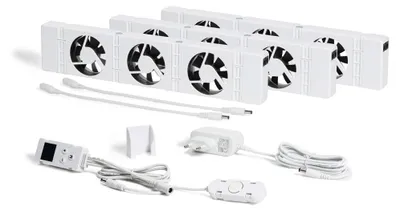 Productafbeelding van Radiator Ventilator met Control Sensor - Trio Set (3x) - Sneller Verwarmen - Tot 22% Energie Besparen - Geschikt voor Warmtepomp