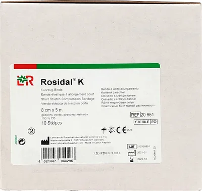 Produktbild von Rosidal-Binde K, einzeln steril 8cm x 5m, Pack: 10 Stück | Packung (10 Stück)