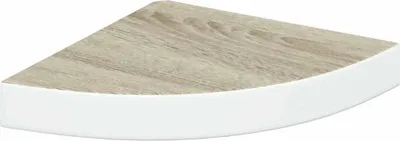 Zdjęcie produktu dla Narożna Półka Ścienna, Dąb I Biel, 25X25X3,8 Cm, Mdf Lumarko!