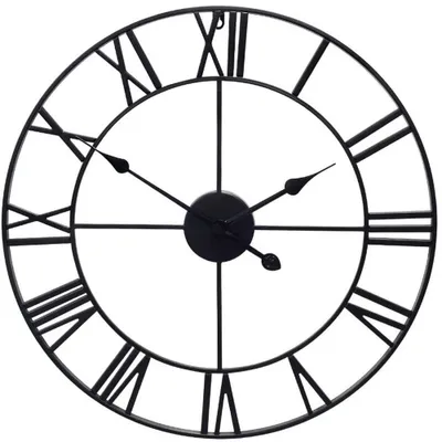 Obrázek produktu pro Verk 01562 Hodiny nástěnné retro 3D 50 cm černé