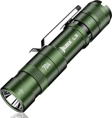 Produktbild von WUBEN L3 LED Taschenlampe 3000 Lumen, extrem hell, wiederaufladbar über USB-C, 7 Modi, IP68 wasserdicht, Outdoor & Taktisch, Grün