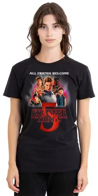 Zdjęcie produktu dla Koszulka damska "Stranger Things" sezon 5, czarna, rozmiar L