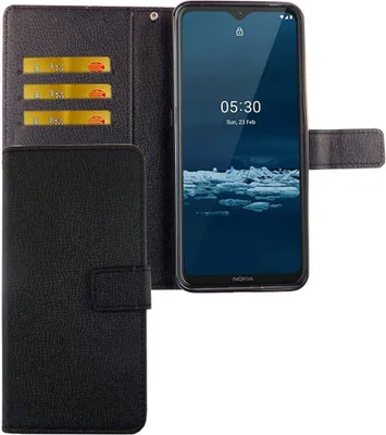 Produktbild von Nokia 5.3 Tasche Handy Hülle Schutz-Cover Flip-Case mit Kartenfach Schwarz