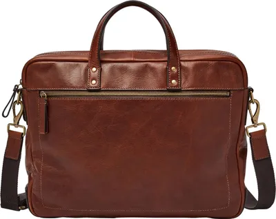 Produktbild von FOSSIL Henkeltasche Laptoptasche mit Laptopfach Haskell Double Briefbag Cognac braun