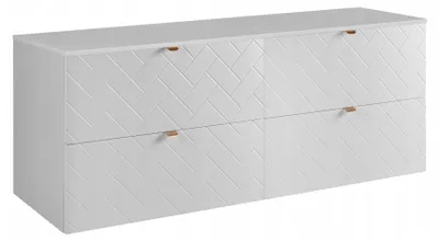 Zdjęcie produktu dla Szafka Łazienkowa Wisząca Pod Umywalkę Nablatową Rensan 160X46 Cm Biała