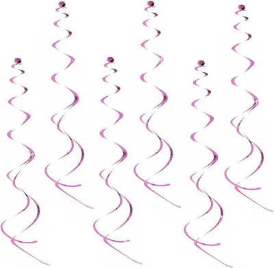 Produktbild von Oblique Unique 6 Wirbel Spiral Deckenhänger Girlande mit Spiegeleffekt - rosa