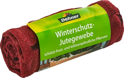 Produktbild von Dehner Winterschutz mit Dekor, Jute-Gewebesack, ca. 300 x 105 cm, rot