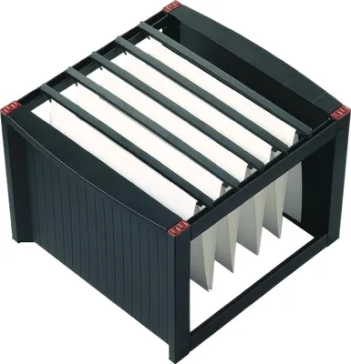 Produktbild von Hängemappenbox 36x38x27,2cm schwarz/rot Packung mit 4 Stück