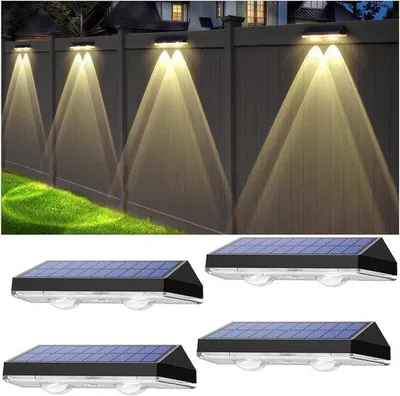 Immagine prodotto di Lampada da parete solare impermeabile, luce bianca calda, per giardino e terrazza