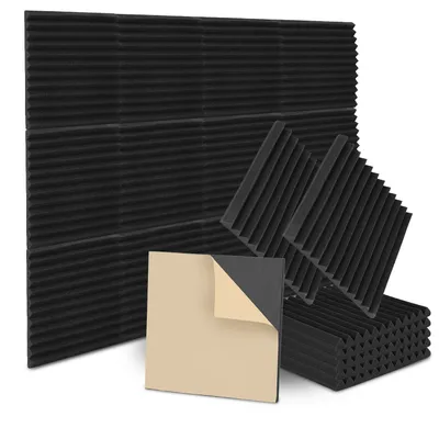 Zdjęcie produktu dla Jopassy – pianka akustyczna, maty z pianki akustycznej 30 x 30 x 2,5 cm, materiały izolacyjne