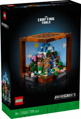 Produktbild von LEGO Minecraft Die Werkbank Bauset, Videospiel-Set mit 8 Figuren, darunter Steve, Alex, Kreaturen und Biomen, Modell zum 15-jährigen Jubiläum, Geschenk-Idee für Erwachsene, Männer & Frauen 21265