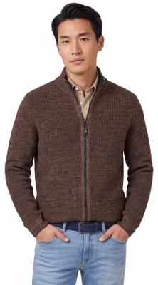 Produktbild von Camel Active 409501-6K08 - Herren Strickjacke, Größe:M, Farbe:dark brown