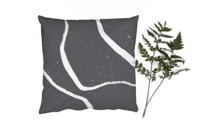 Produktbild von MuchoWow® Zierkissen Sofakissen Wohnzimmer Dekokissen 40x40 cm Linie - Minimalismus - Gestaltung - Foto Kissen - Schlafzimmer Dekoration