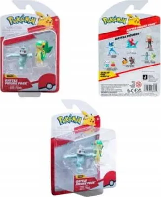 Produktbild von Jazwares Pokémon Battle Figure Set - 2er-Pack Machollo & Serpifeu - 5 cm Figuren - Dynamische Posen - Ab 4 Jahren - Offiziell lizenziert