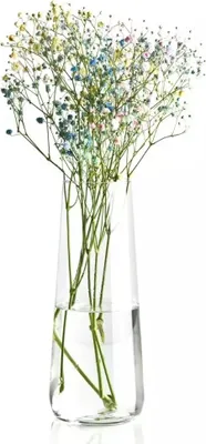Produktbild von KROSNO Pure Vase 24 cm – elegantes Glas, spülmaschinengeeignet, modernes Design, ideal als Dekoration oder zur Präsentation von Blumen