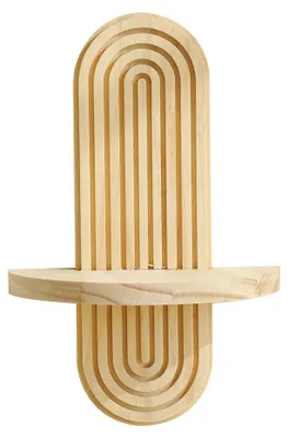 Imagen del producto de Estantería de madera para pared, 30x19.8 cm - Estante flotante - Repisa de madera maciza para pared - Estantería decorativa para salón o dormitorio - Estante de madera para pared