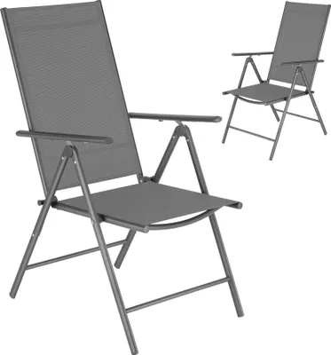 Produktbild von tectake® Klappbare Gartenstühle mit verstellbarer Lehne, Netzgewebe
