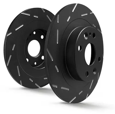 Image de Disque de frein sport EBC Black Dash EBC117442 pour Alfa Romeo 159 Sportwagon et 159 Brera (avant)