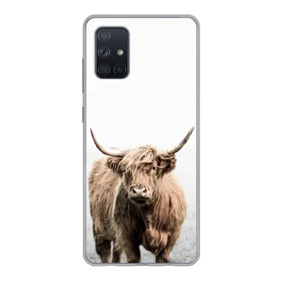 Produktbild von MuchoWow® Handyhülle Schutzhülle Hülle für Samsung Galaxy A51 Schottischer Highlander - Vlies - Kuh Silikon Softcase Handy Hülle - Schutzabdeckung
