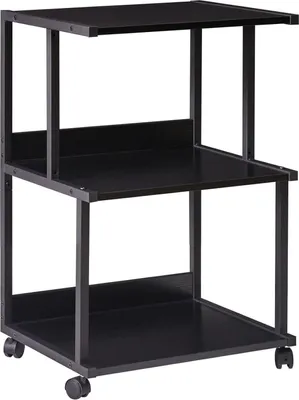 Immagine prodotto di Supporto per stampante IBUYKE con ripiano e ruote, tavolo per stampante a 3 livelli per casa e ufficio