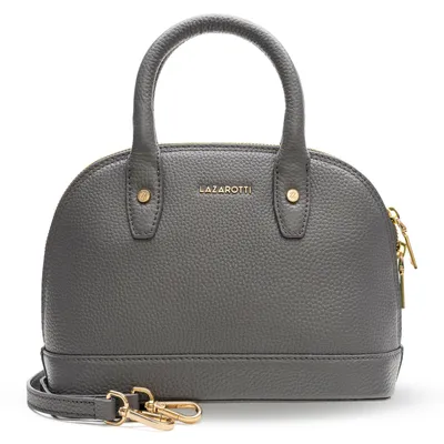 Produktbild von Lazarotti Leder Handtasche Umhängetasche Bologna Leather Handbag Grey 2 grau