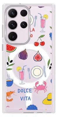 Produktbild von Hartschalenhülle für das Samsung Galaxy S23 Ultra, kompatibel mit MagSafe, transparent, Sommeraromen