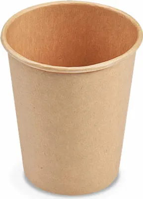 Produktbild von 100x Heiß- und Kaltgetränkebecher Pappbecher braun 200ml 280ml 'M' Ø 80mm