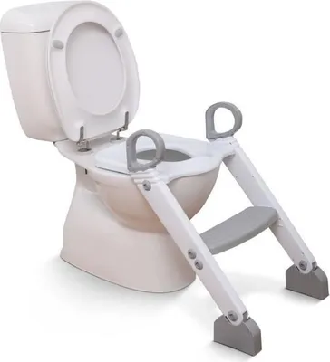 Image de Réducteur de WC, Dreambaby Step-Up, Siège d'apprentissage propreté, 2 étages réglables, Antidérapant, Gris