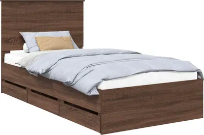 Obrázok produktu pre vidaXL Rám postele hnedý dubový vzhľad 100 x 200 cm