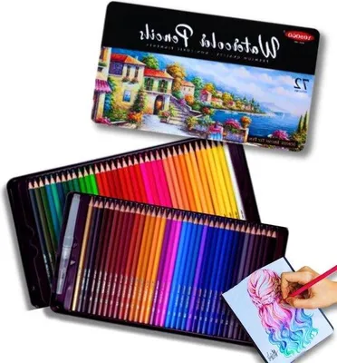 Produktbild von 72-Stifte-Aquarellset - Kunststifte in Kunststoffbehälter mit