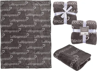 Produktbild von Graue Kuscheldecke, Lieblingsmensch