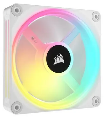 Produktbild von Corsair iCUE LINK QX120 RGB, Ventilator, 12 cm, 400 RPM, 2400 RPM, Weiß