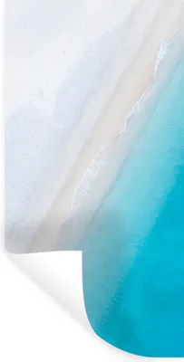 Produktbild von MuchoWow® Wandtattoo Wandsticker Wandaufkleber Strand - Meer - Blau 80x160 cm Selbstklebend und Repositionierbar - Sticker - Dekorfolie