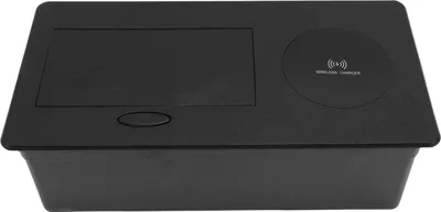 Produktbild von Versenkbare Steckdose mit integriertem kabellosen Ladegerät (15-V-Ladegerät, 16-A-Steckdose, 4000-W-Steckdose, 20-W-USB-Anschlüsse, versenkbare Tischsteckdose)